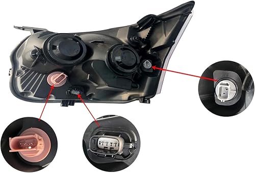 Miniatura 8 de Faro delantero cromado para el lado izquierdo del conductor, montaje completo para Ford Transit-150 Transit-250 Transit-350 Transit-350 HD de