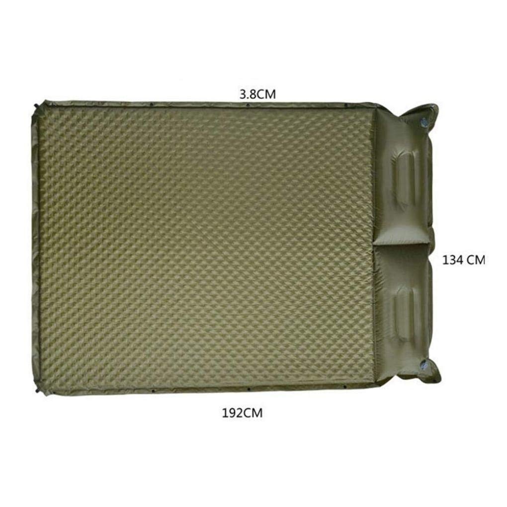 ArmyGreen karimata na kemping, do wędrówek z plecakiem, na wędrówki, materac – lekka, nadmuchiwana mata do spania, ArmyGreen, 192 x 135 x 3,8 cm
