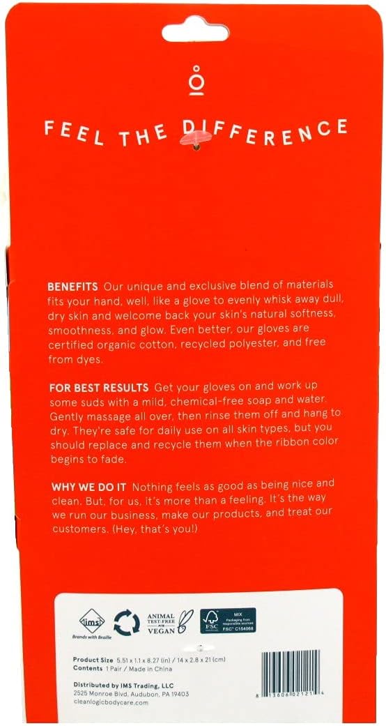 Cleanlogic - Bath Gloves Exfoliating - 2 CT