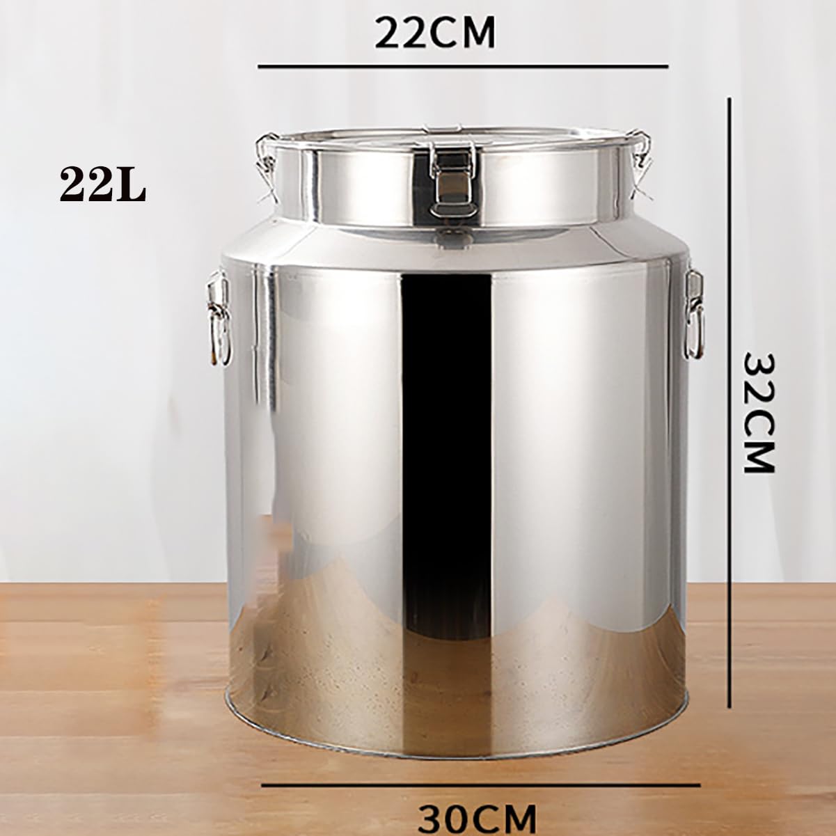 Stockage scellé Ultra épais de Baril d'acier Inoxydable 304 et Transport de bière, Lait, boîtes de thé, Huile Comestible d'arachide,100L