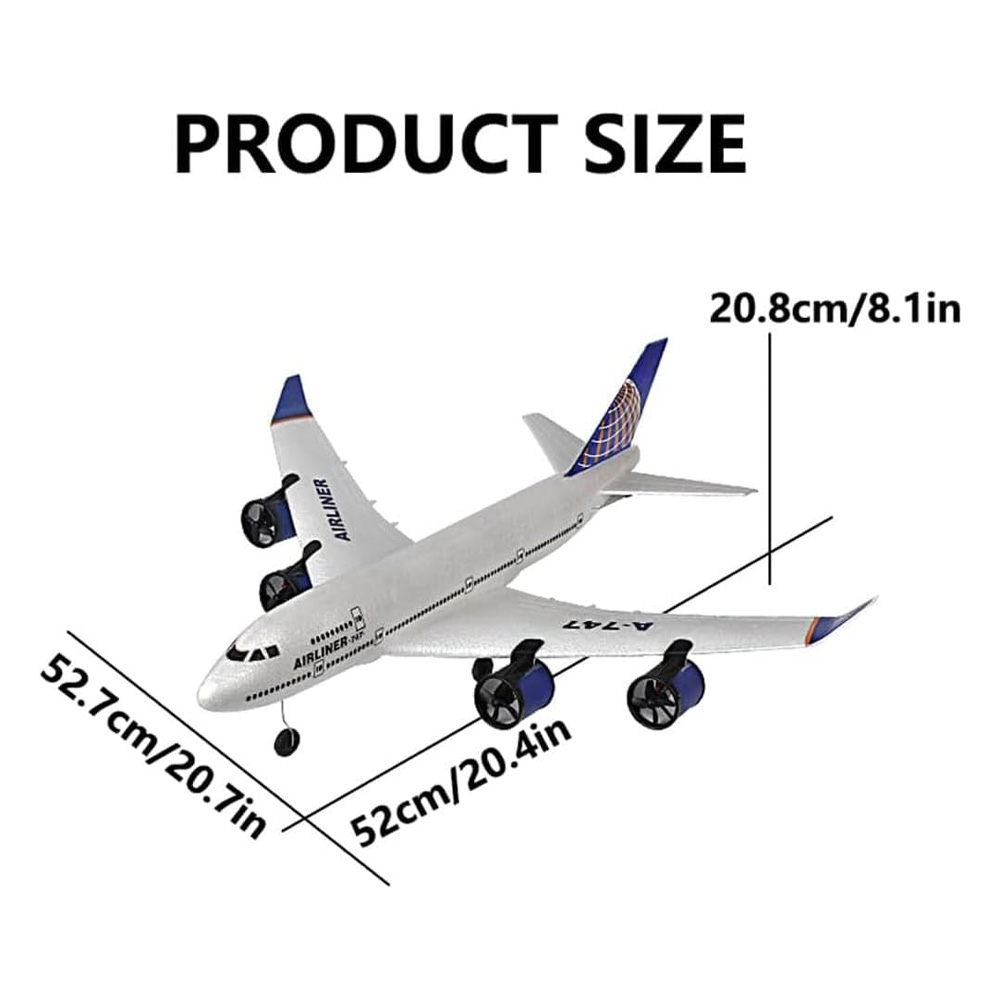 XMFLFH 3CH 747 Fixed-Wing RC Airbus 2.4G Radio EPP Remote