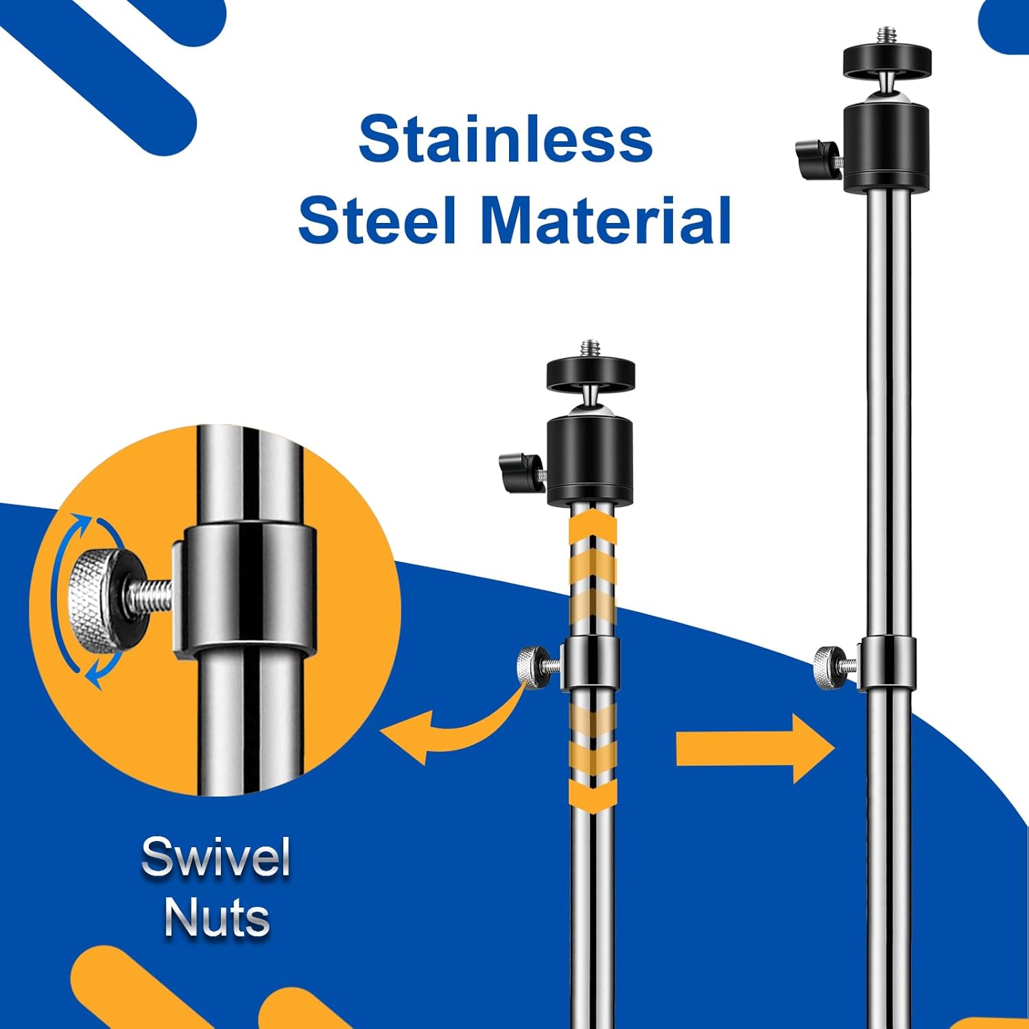 4 Pack Game & Trail Camera Mount,360 Degree Adjustable Universal Screw Connection 1/4''-20 (6mm), Trail Camera Stand Mounts Ground Holder, for Mounting Trail Cameras, Solar Panels, etc