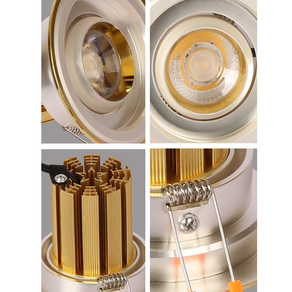Oświetlenie Sufitowe Wpuszczane Led, Okrągłe, Aluminiowe, 12W, 20W, 30W, Cob, Panelowe, Reflektory, Oświetlenie Wewnętrzne, Centrum Handlowe, Odzież, Dekoracja,(Ciepłe Światło 3000K-30W)