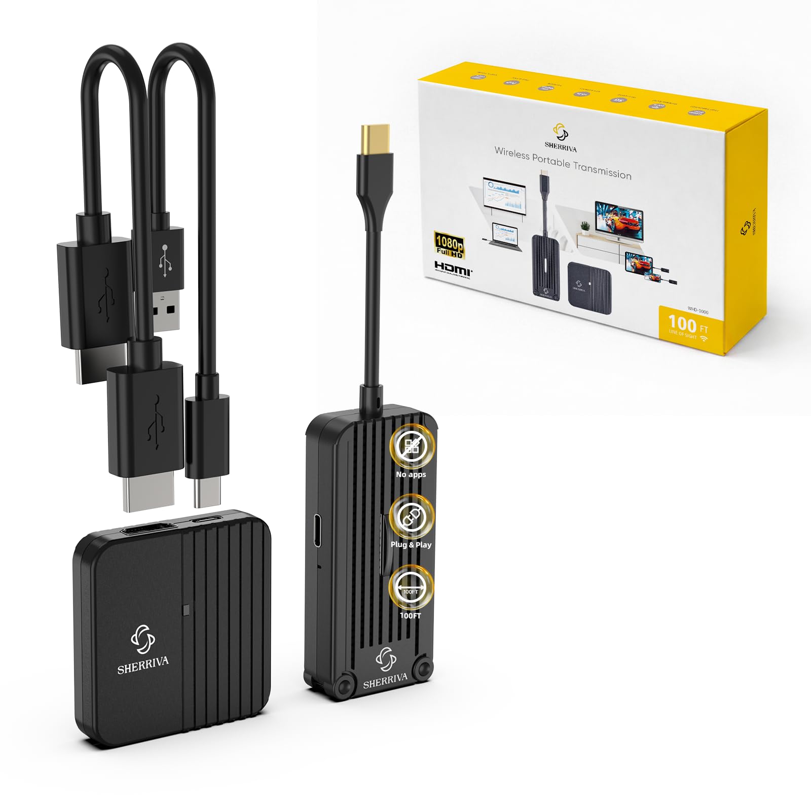 Amazon.com: USB-C Wireless HDMI Transmitter and Receiver, Plug