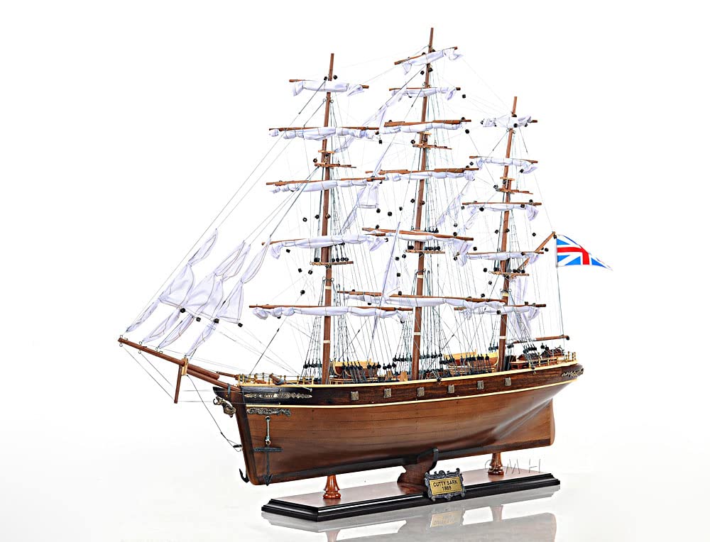 Old Modern Handicrafts Cutty Sark Clipper Ship Model - Fully Assembled Ship Model - Exquisite Decorative Piece for Home & Office- 34.0L x 12.0W x 27.5H Inches - Image 2