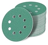 125 mm green Exzenter Schleifscheiben Sortiment SET 50 Scheiben P2000 P1500 P1200 P1000 P800, 8 Loch Klett Schleifpapier