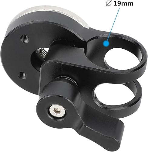 Miniatura 4 de CAMVATE Abrazadera de varilla de 0.748 in con roseta estilo ARRI (negro)