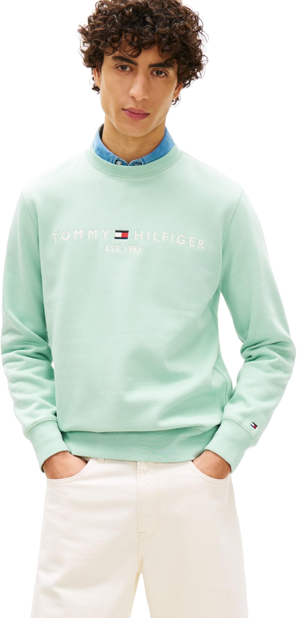 Tommy Hilfiger Herren Tommy Logo Sweatshirt Mw0mw11596 Pullover-Sweatshirt