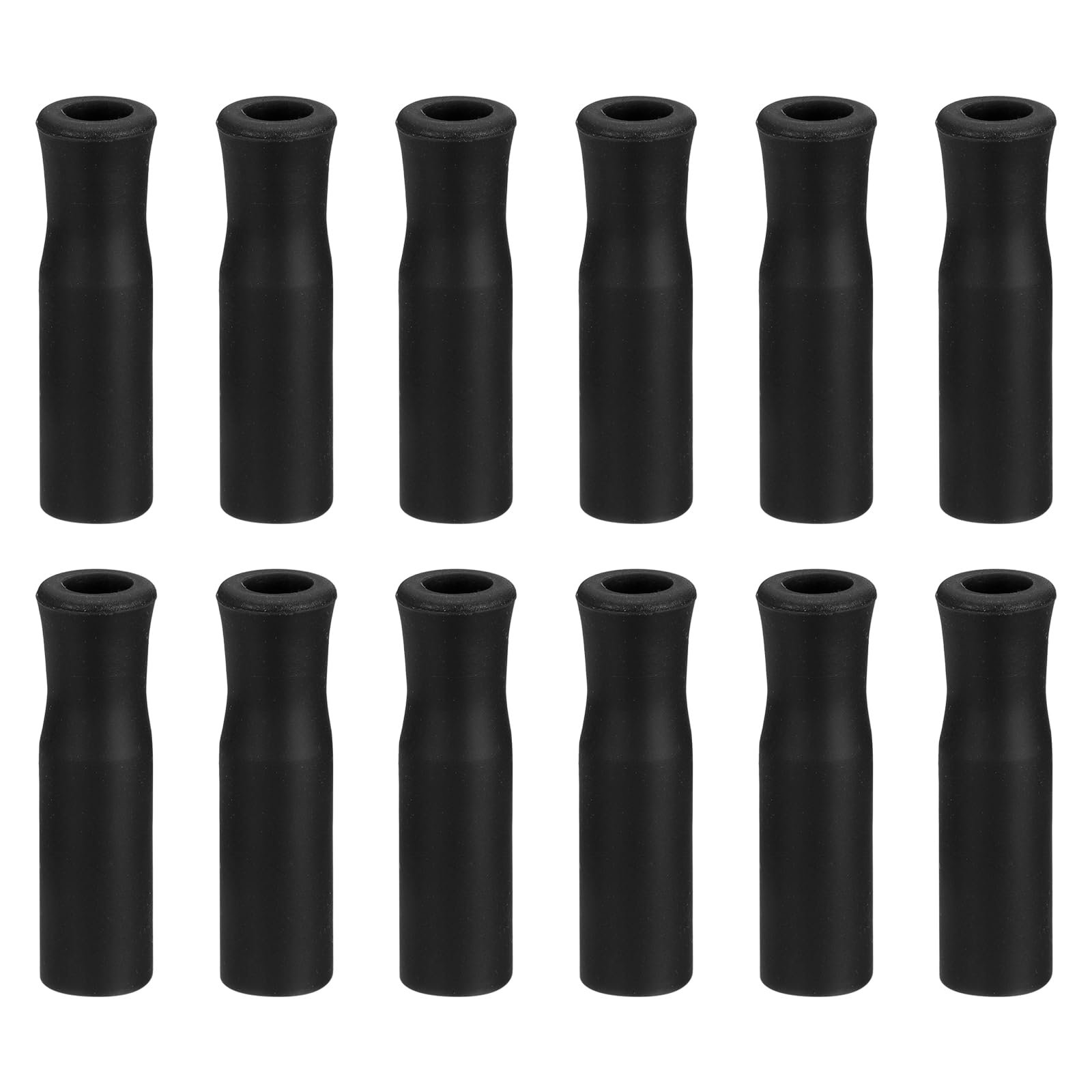 Embout de paille en silicone noir pour vos cocktails en terrasse et pique-niques