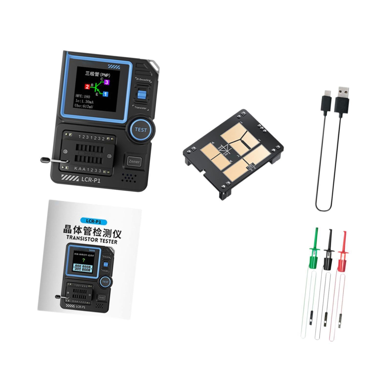 Kit tester per transistor portatile con display a colori che misura vari componenti in modo efficiente sia per hobbisti che per professionisti Kit tester per transistor Componente elettronico
