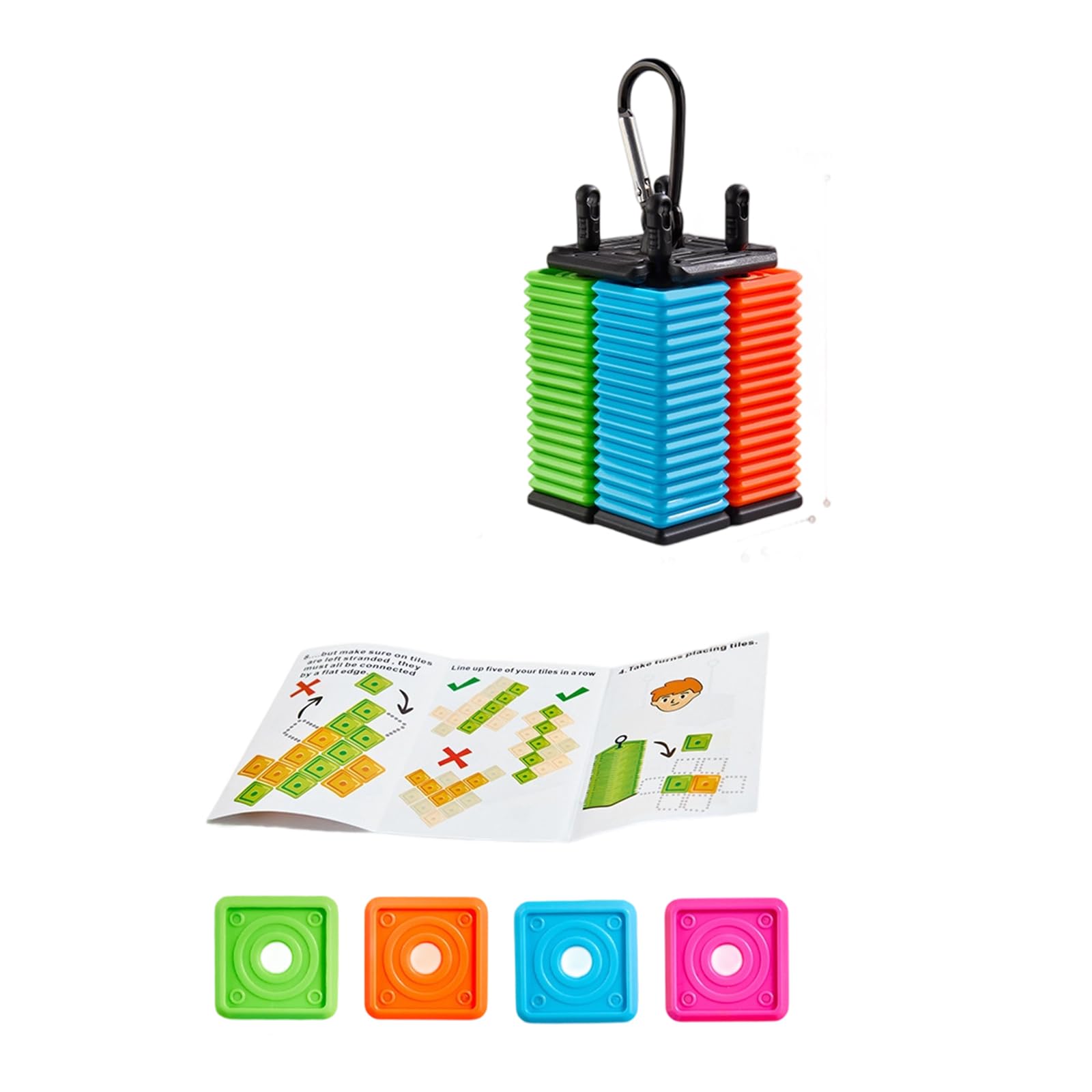 HDUBKHE Games, Hues and Cues, Ok Play Game, Portable Five in a Row Strategy Chess Game, Board Toy Travel Friendly for Outdoor Familys Games 2-4 Players, Puzzle Activity Five in a Row Chess Toy
