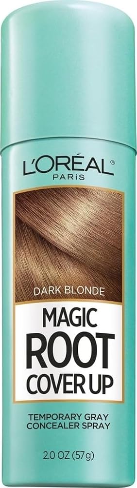 Magic Root Cover Up Gray Hair Spray, 100% Gray Hair Coverage with Buildable, Lightweight, Transfer-Resistant, and Temporary Formula, Ammonia-Free, Dark Blonde, 2 oz (1 Count)