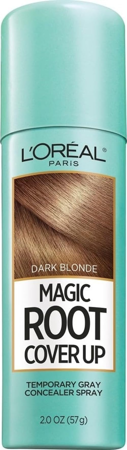 Magic Root Cover Up Gray Hair Spray, 100% Gray Hair Coverage with Buildable, Lightweight, Transfer-Resistant, and Temporary Formula, Ammonia-Free, Dark Blonde, 2 oz (1 Count)