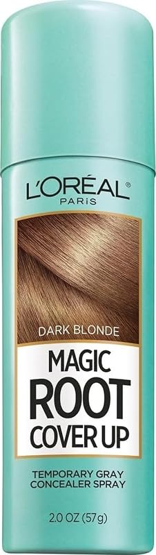 Magic Root Cover Up Gray Hair Spray, 100% Gray Hair Coverage with Buildable, Lightweight, Transfer-Resistant, and Temporary Formula, Ammonia-Free, Dark Blonde, 2 oz (1 Count)