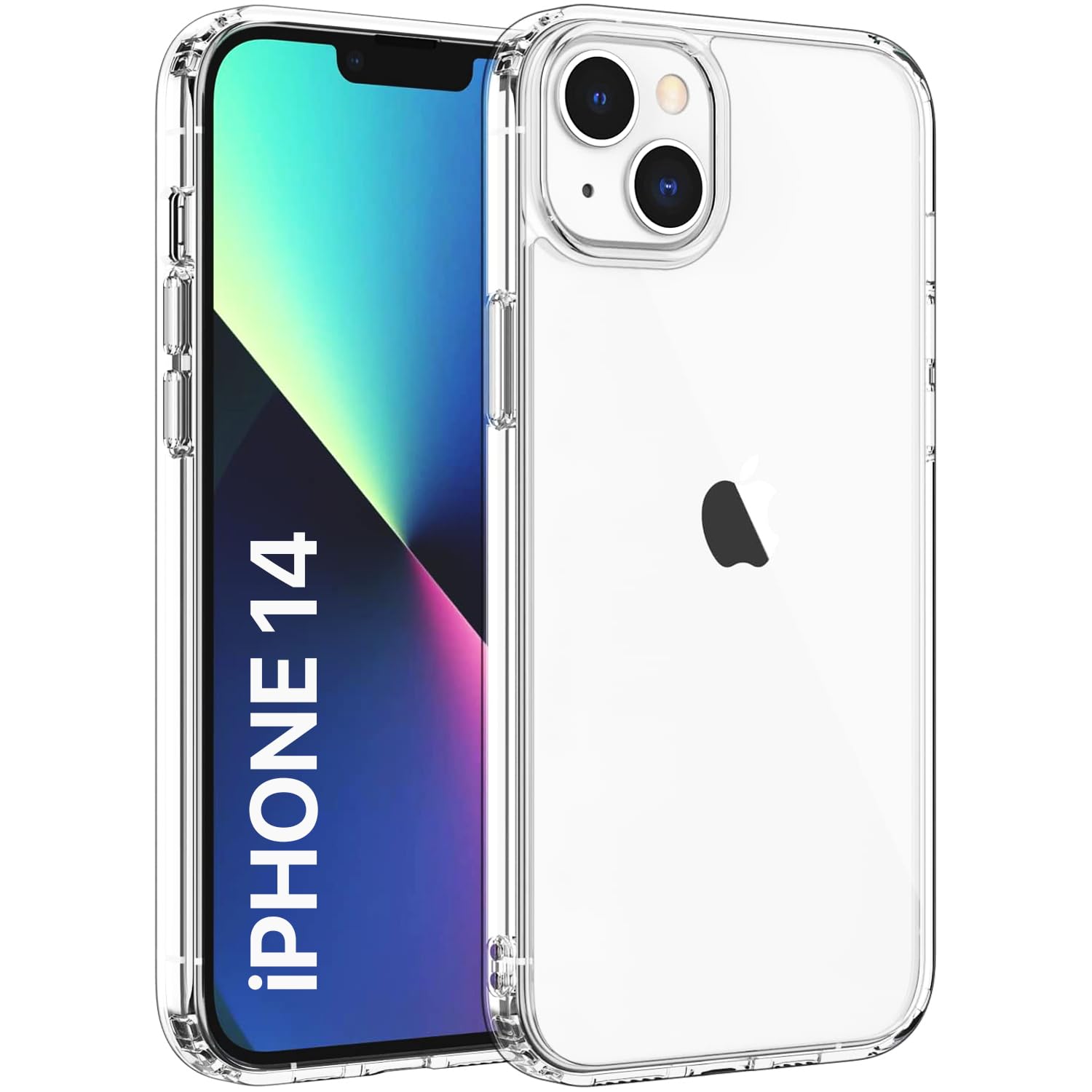 Olkino Back Cover Case for iPhone 14 Case Back Cover, Drop and Camera Protection Bump Cover Case, Shockproof Drop Design (Crystal Transparent) – 1 Unit (B0CKM1HZLD) Amazon Price History, Amazon Price Tracker