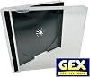 GEX PS1 Replacement Case for PlayStation One Games. Compatible Jewel Box, Clear & Black