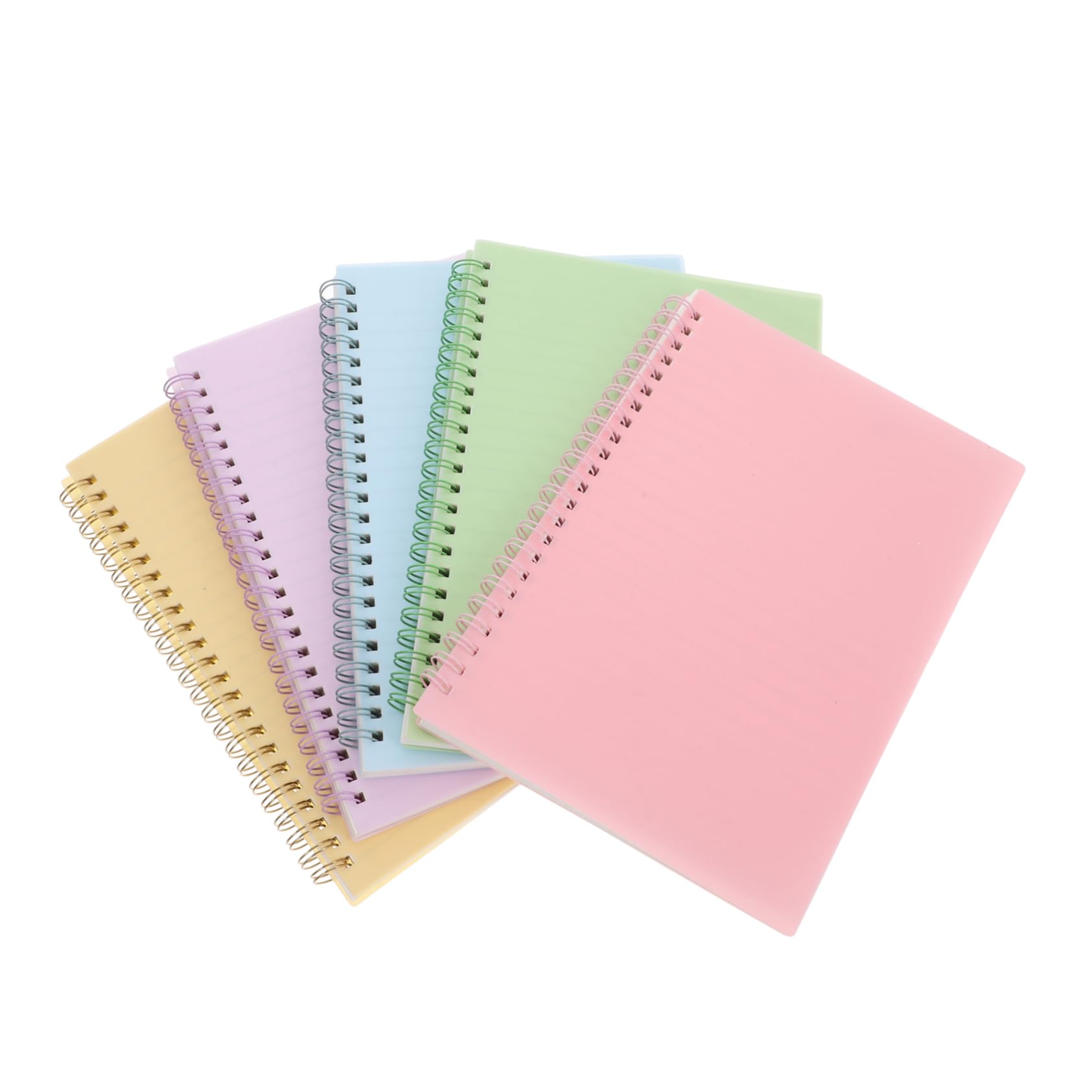 SHINEOFI 5pièces Lot de Carnets Spirale Lignés Pages Bloc-notes Professionnels Carnets de Notes Portables