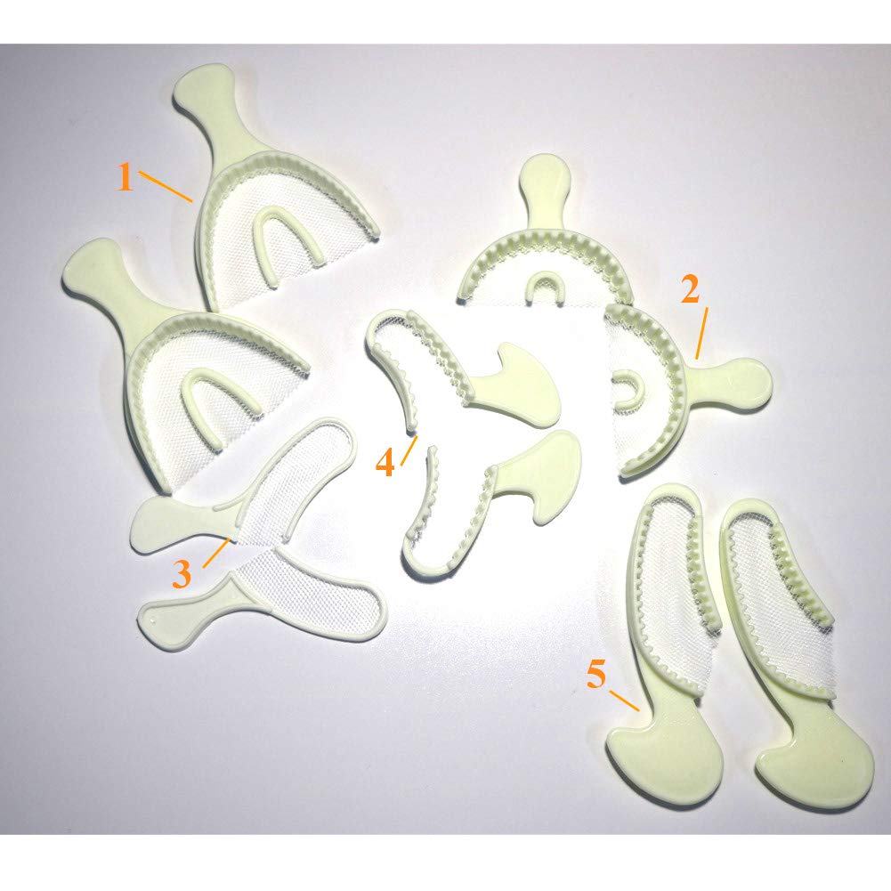 100 Plateaux D’enregistrement De Morsure Dentaire – Modèle POSTERIEUR COURT – Vert, Pour Laboratoire Ou Cabinet