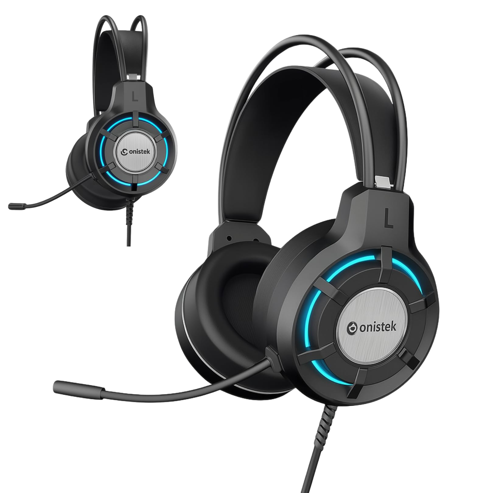 Headset Fone de Ouvido RGB Gamer Pro entrada USB P2 e P3 Microfones Com As Almofadas