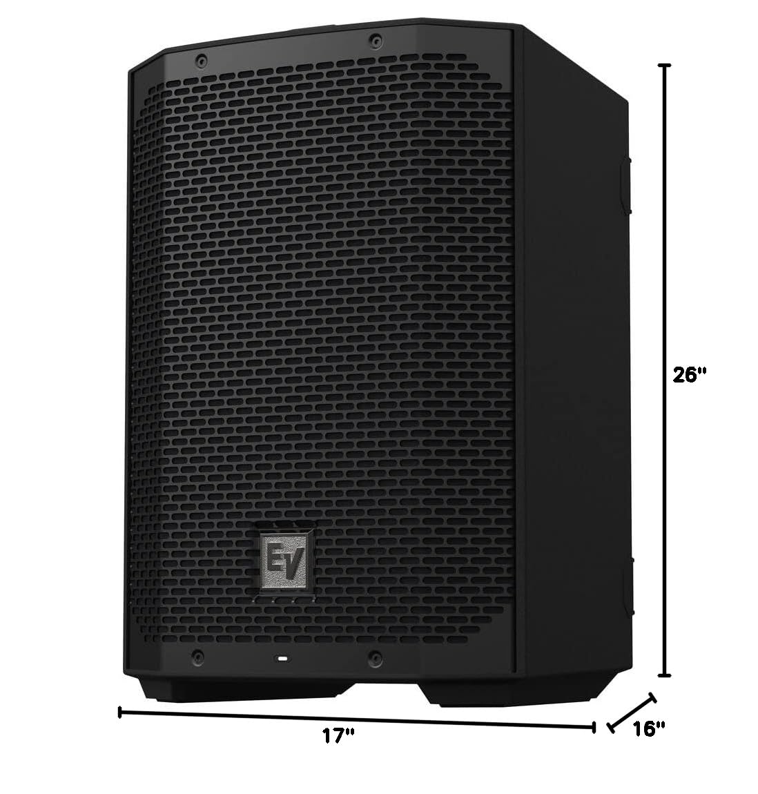 Electro-Voice EVERSE 8 8" 2-Way Battery Powered Loudspeaker with Bluetooth (Black) Bundle with Auray Steel Speaker Stand and XLR-XLR Cable