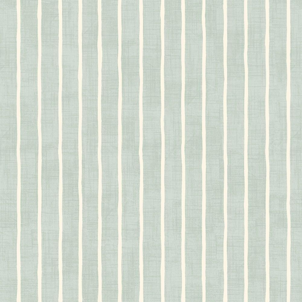 Jolee Fabrics Striped Oilcloth PVC Table Cloth - Wipe Clean Tablecloth Cotton Backing - Durable, Wipeable Table Cloth (Duck egg and White Stripes, Rectangle 132cm x 250cm)