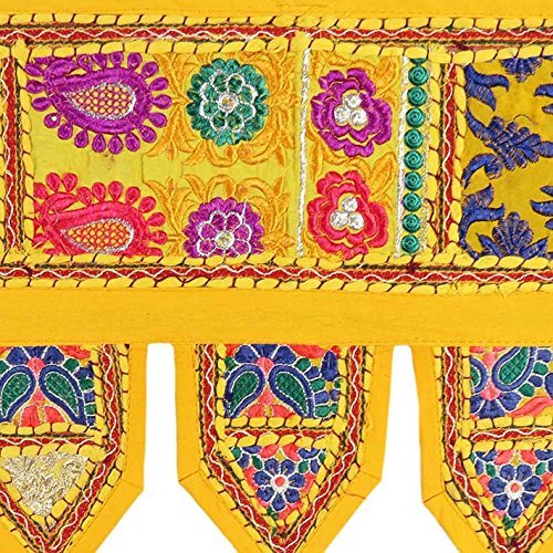Sophia Art Indian Geborduurde Deur Venster Valance Toran Muur Opknoping Indian Boho Bohemian Handgemaakte Patchwork Toran