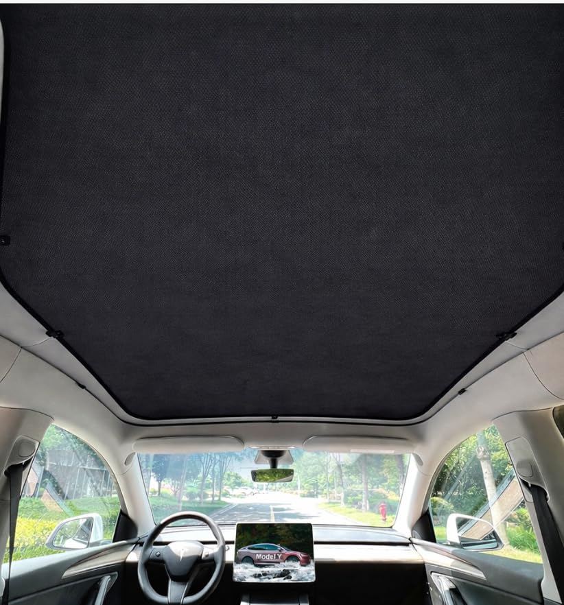 Image of Applicable to the 2025-2026 Model of Tesla's Refreshed Model Y sunroof Sunshade for Shading and Sun Protection Accessories