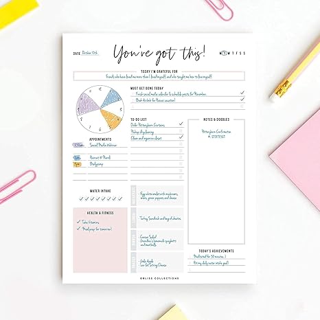 Daily Planner Pad for Pinterest: Plan Your Day in Bliss!