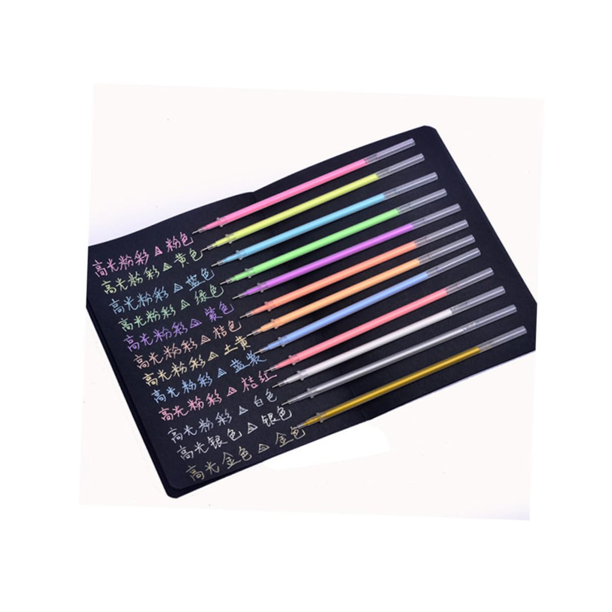 SEWACC 300 Pièces Recharges Stylos Gel Couleur Pointe Fine Encre pour Dessin Scrapbooking Bureau École