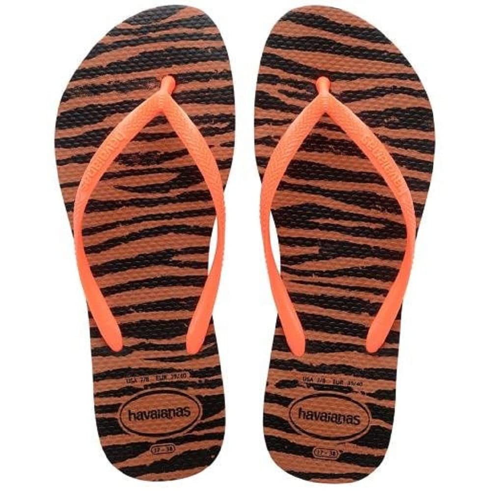 Havaianas Women's Slim Flip-Flop Sandals, Animals Fluo/Animal Print