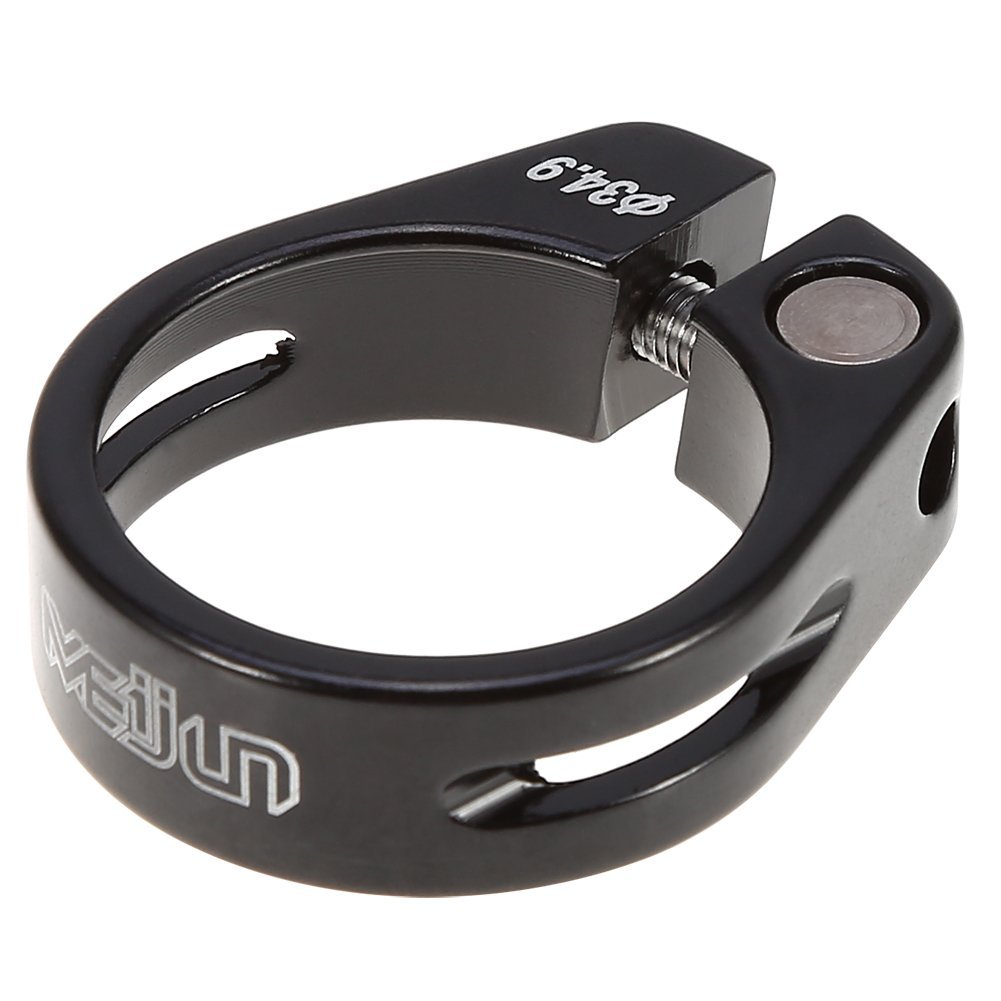 Seatpost Clamp, Aluminum Alloy 34.9mm Seat Post Clamp Quick Release Seatpost Clamp for Mountain Bike, Road Bike(black)