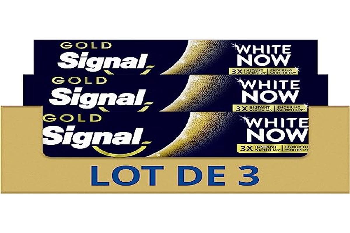 SignalToothpaste White Now Gold Plus Instant White 3 x 75 ml