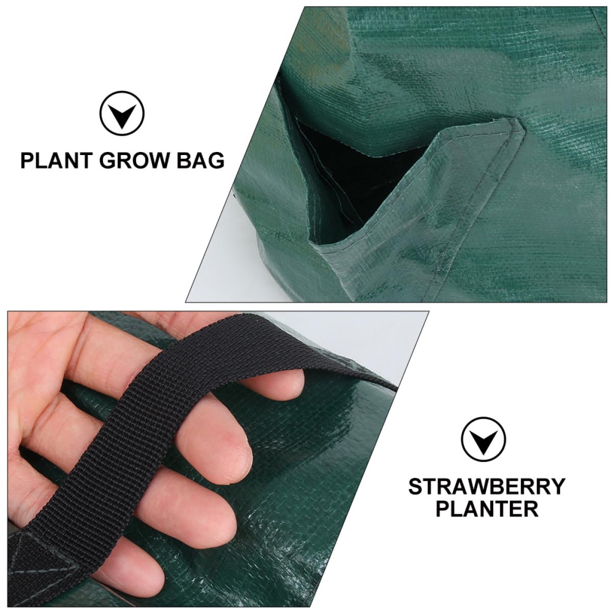 Abaodam 2 Series Bolsa De Plantación PE Jardín De Unidades Bolsa De Crecimiento Fresas Y Verduras Transpirable Y Reutilizable 2 Piezas*2