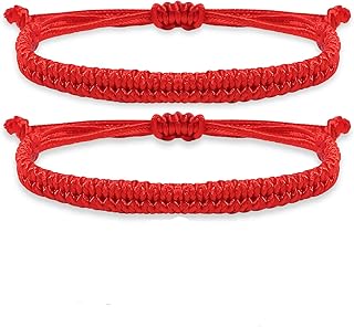 Red String Bracelet for Women Men Red Bracelet for Protection Adjustable Kabbalah Red Knot Bracelet Handmade Braided Amulet Mexican Bracelets for Friendship Prayer Good Luck