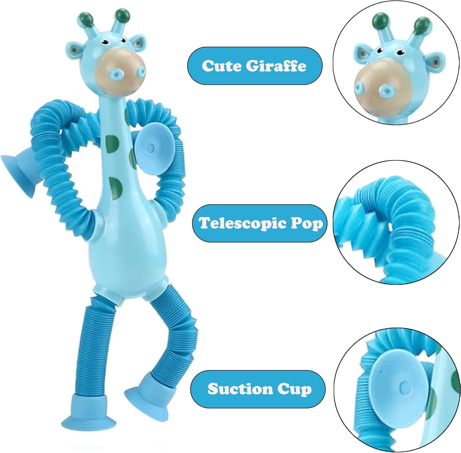 GiraffiPop | Telescopische Giraffe Speelgoed Voor Kinderen Met Zuignap Creatief En Educatief Geschikt GiraffiPop | Telescopische Giraffe Speelgoed Voor Kinderen Met Zuignap Creatief En Educatief Geschikt