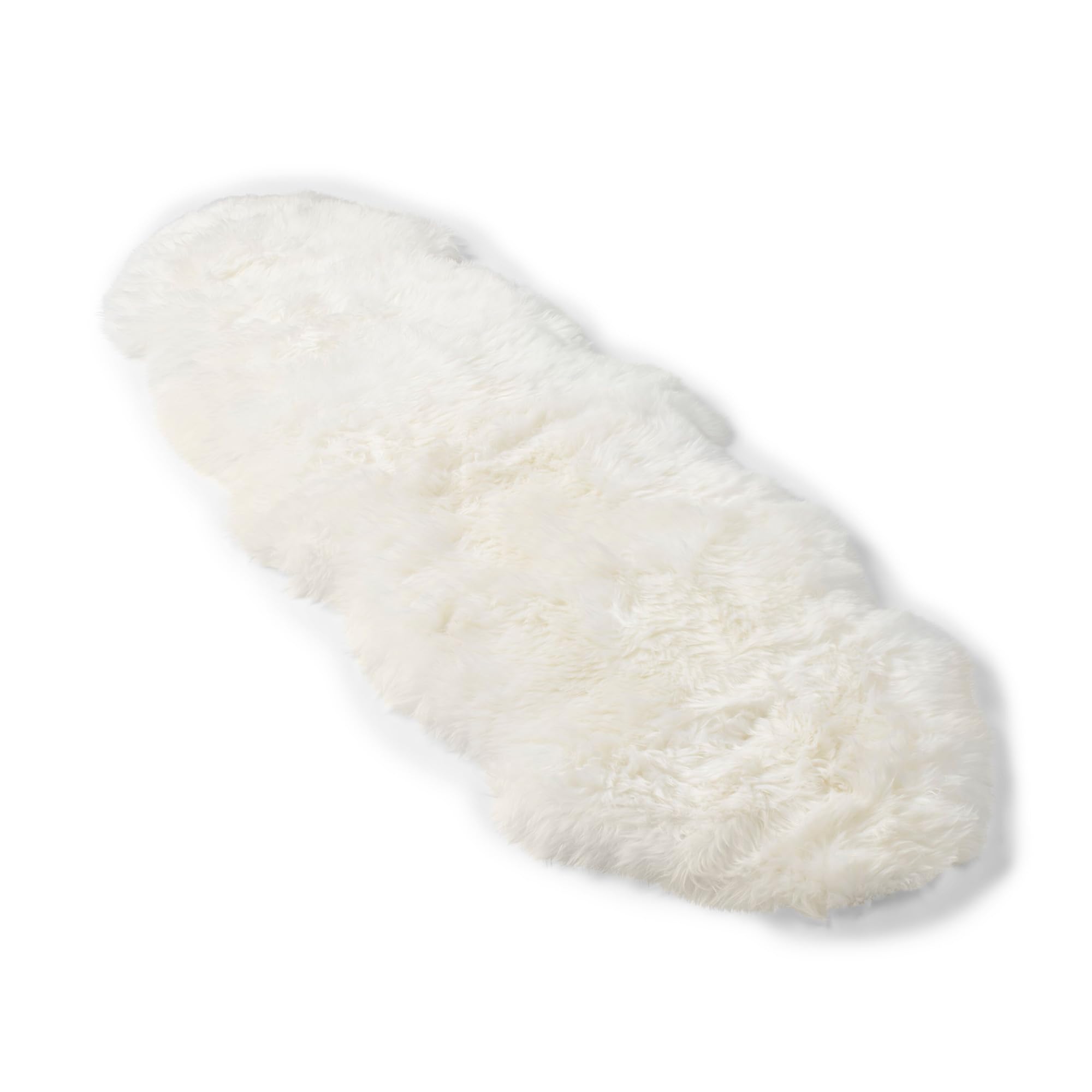 Nordic Sheep Real Sheepskin rug 170x60 | Sheepskin Rugs for Living room and Sofa | Bedside Rugs for Bedrooms | Large Fluffy rug is breathable & heat-regulating in color White โ image 1
