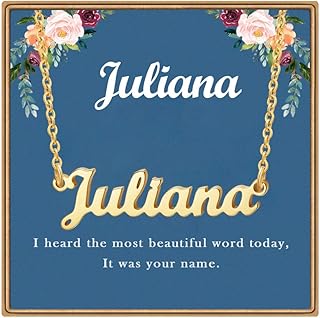 Custom Name Necklace, Personalized Name Plate Pendant Necklace Pre Gifts, Charm Pre-made Jewelry for Mom Mama Birthday Anniversary
