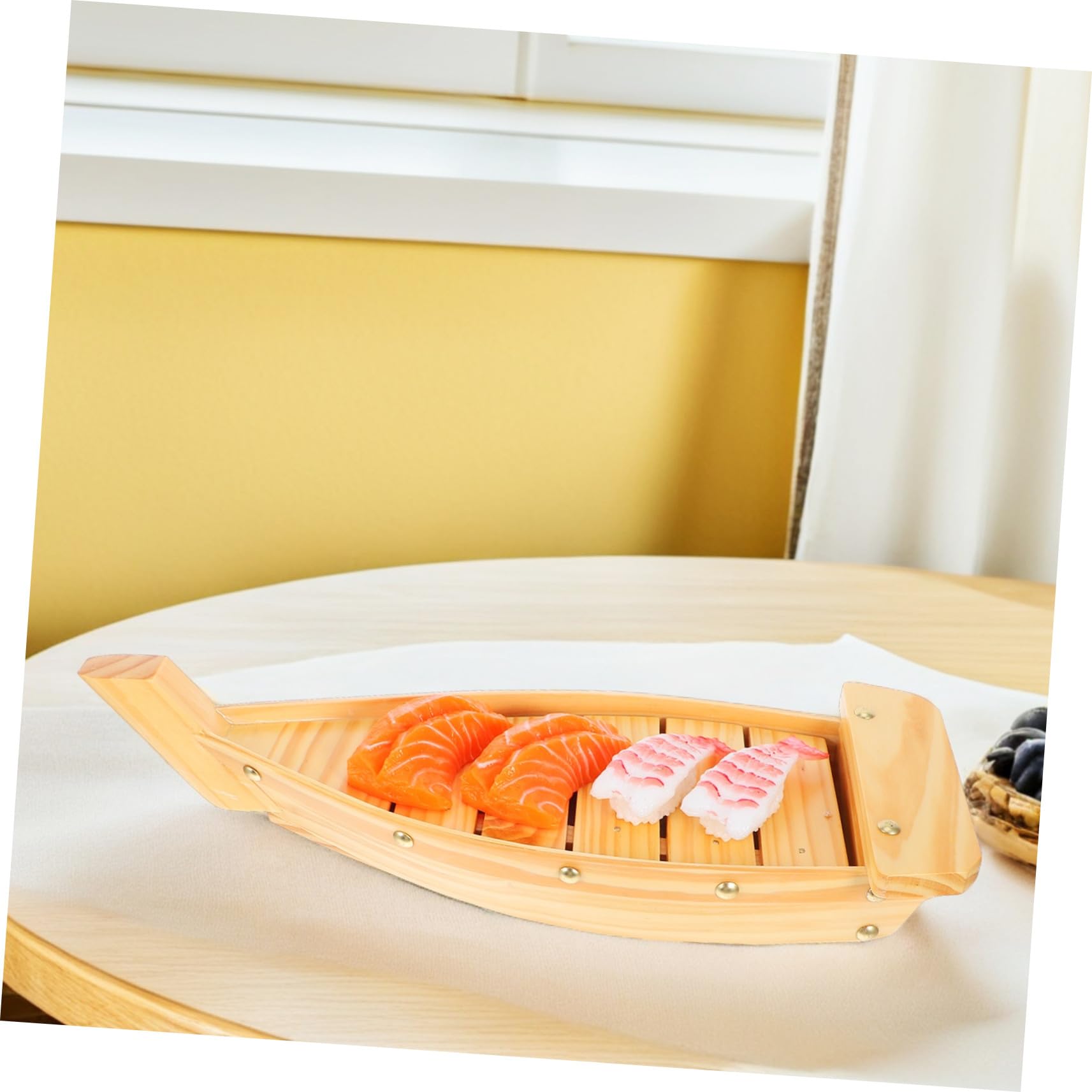 TOYANDONA Style Japonerie Plat de Sushi, en Bois de Bateau