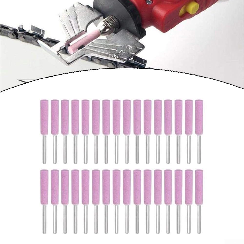 Kit affilatrice motosega grana 120 set pietre affilare utensili rotanti 4 mm