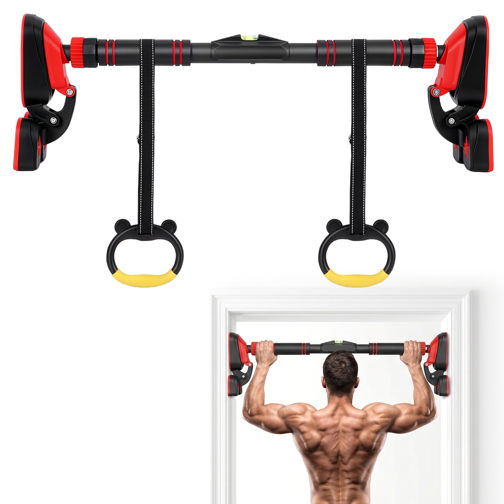 Pull Up Bar Doorway,Chin Up Bar,73-100Cm Adjustable,800 Lbs Max Load