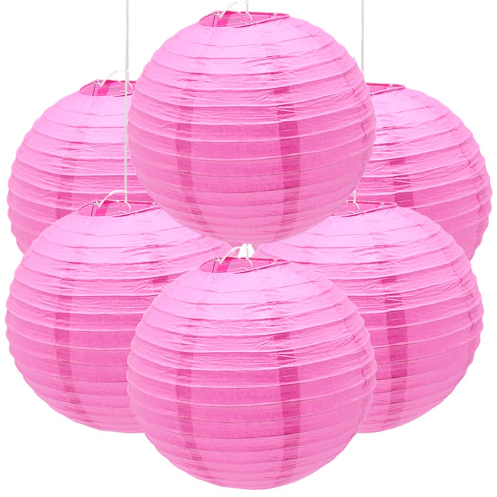 Lanterne Cinesi Da Appendere | 30 Pezzi In Carta Di Riso | Diametri 10-30 Cm | Per Feste, Matrimoni, Decorazioni - Foto 8