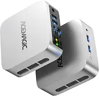 ACEMAGIC Mini PC Computadores 16GB DDR4 RAM 512GB SSD, N97 12ª geração Alder Lakec (Beat N100/N95, até 3,6GHz), Mini computador, desktop pequeno 4K Dual Display/WiFi/VESA para casa/escritório, SO