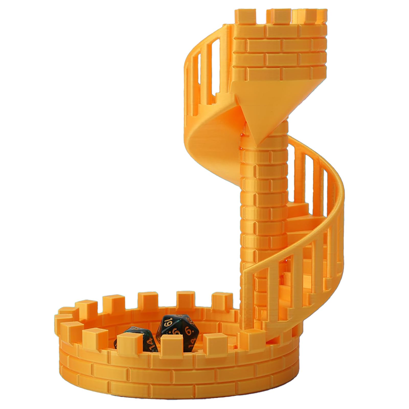 Dice Tower Castle Dice Rolling Tower con vassoio per giochi di ruolo da tavolo Dungeons and Dragons