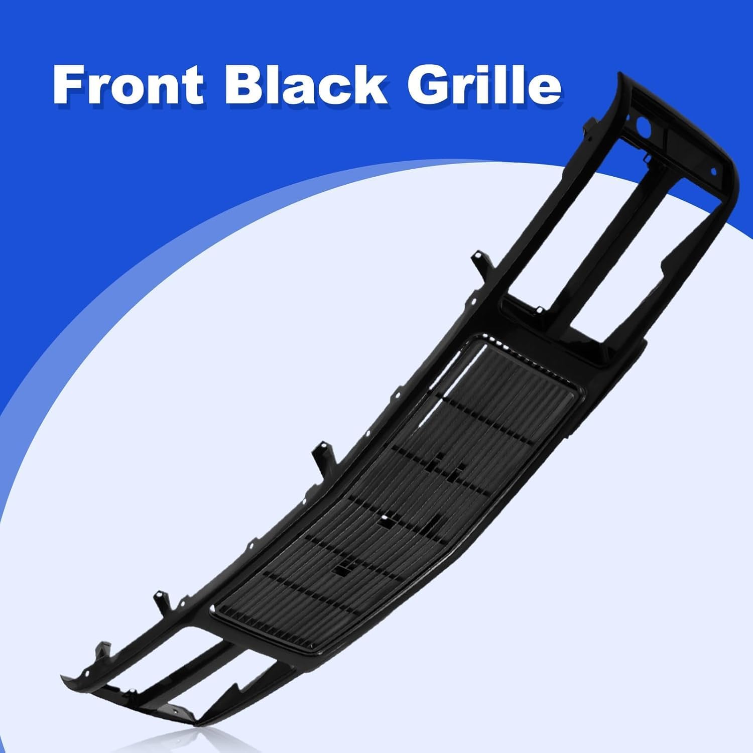 New Grille Black Plastic Replacement For GMC C/K Series 1988-1993 With Quad or Composite Headlights Provision and Emblem Provision Replaces OE 88960432 | GM1200391 | 5775