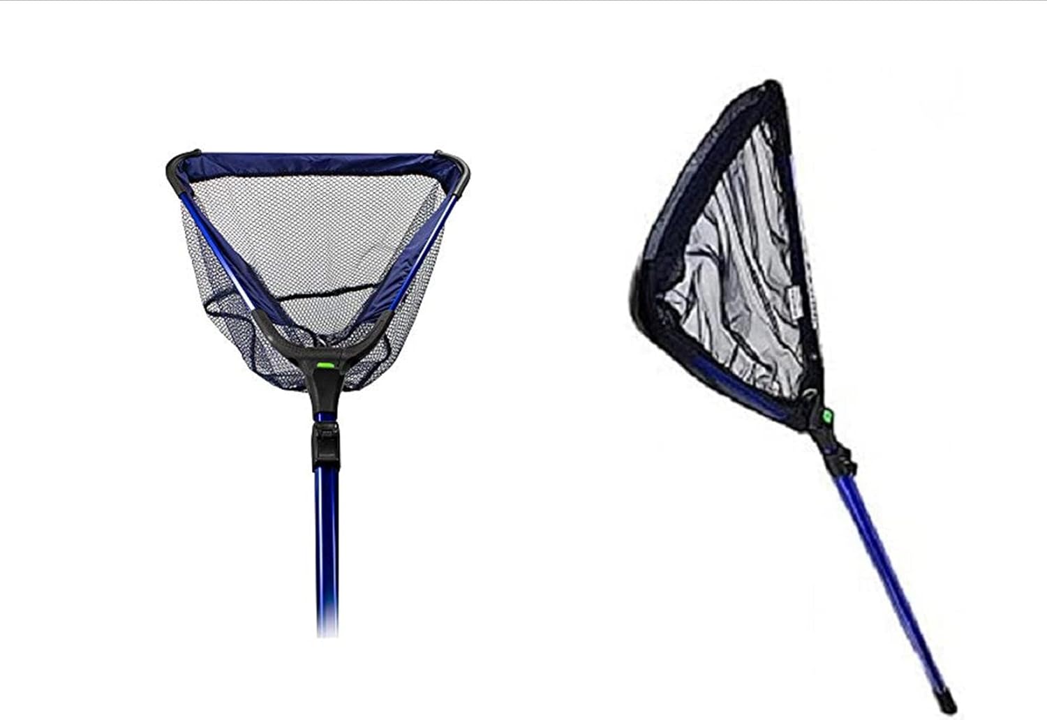 PondH2o Folding Pond Utility Nets Combo Pack Fish Water Garden Pond Debris Skimming Net & Pond Fish Catching Koi Net with Telescoping Extension Poles to 6 Feet | Value 2 Pack Fresh Water Nets