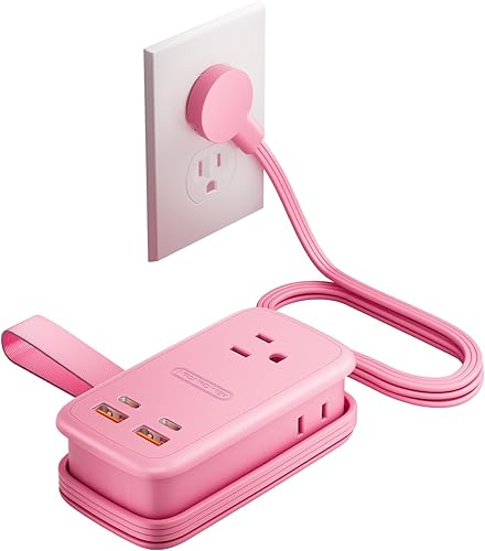 Miniatura 15 de NTONPOWER GAN Ultra Estación de Carga Rápida USB de 65W, Regleta de Energía de Viaje 7 en 1 con 3 Enchufes 4 USB (2 USB C), Cable de Extensión de 4