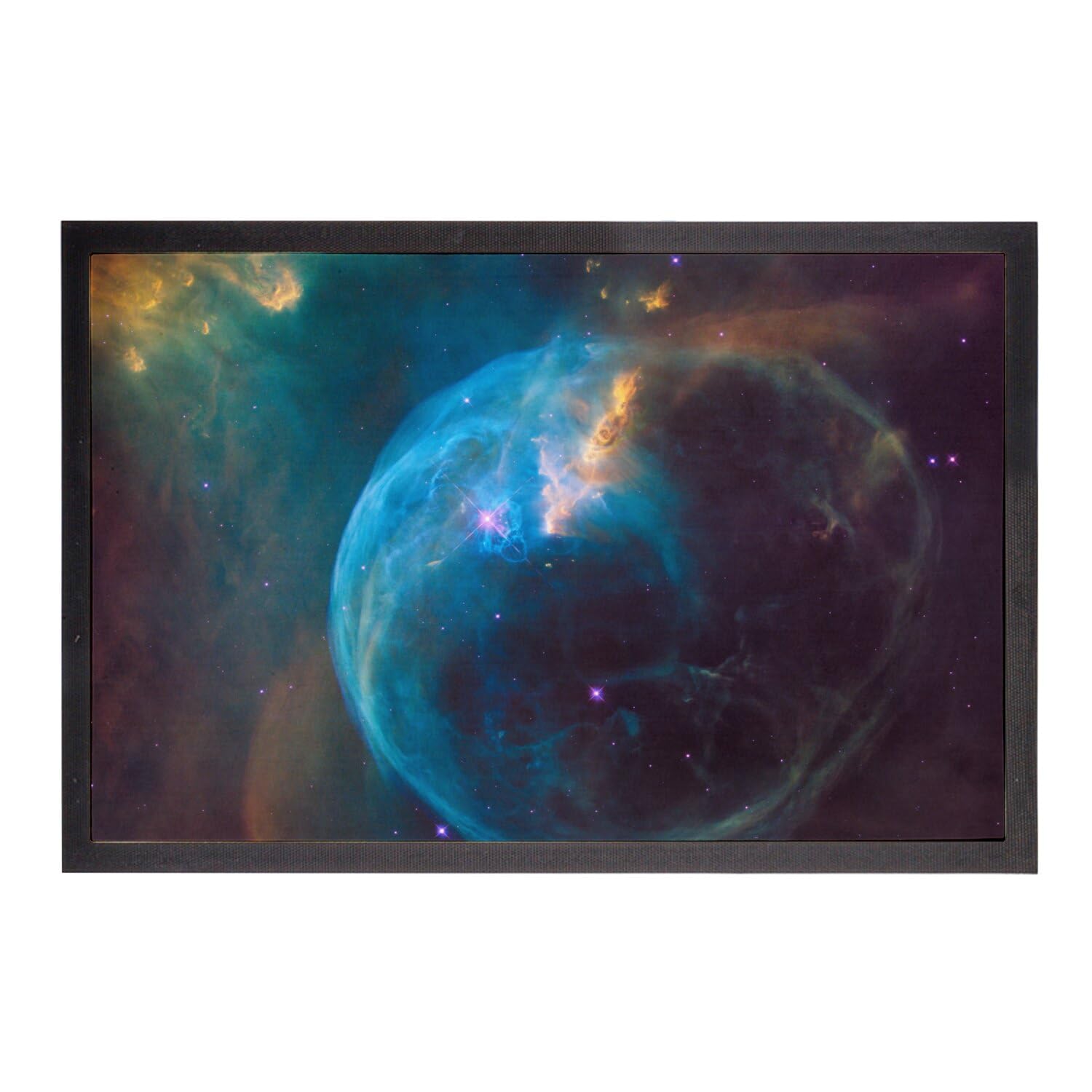 Paillasson Galaxie Terre Nébuleuse 75x50cm Tapis Entrée Antipoussière