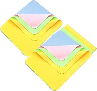 harayaa Herramienta Auxiliar de Gamuza Precortada, Tallado de Cerámica de Cuero, Paño Suave, Herramientas de Alfarería para Hacer Cerámica 10, 10 Piezas 4 Colores, Individual