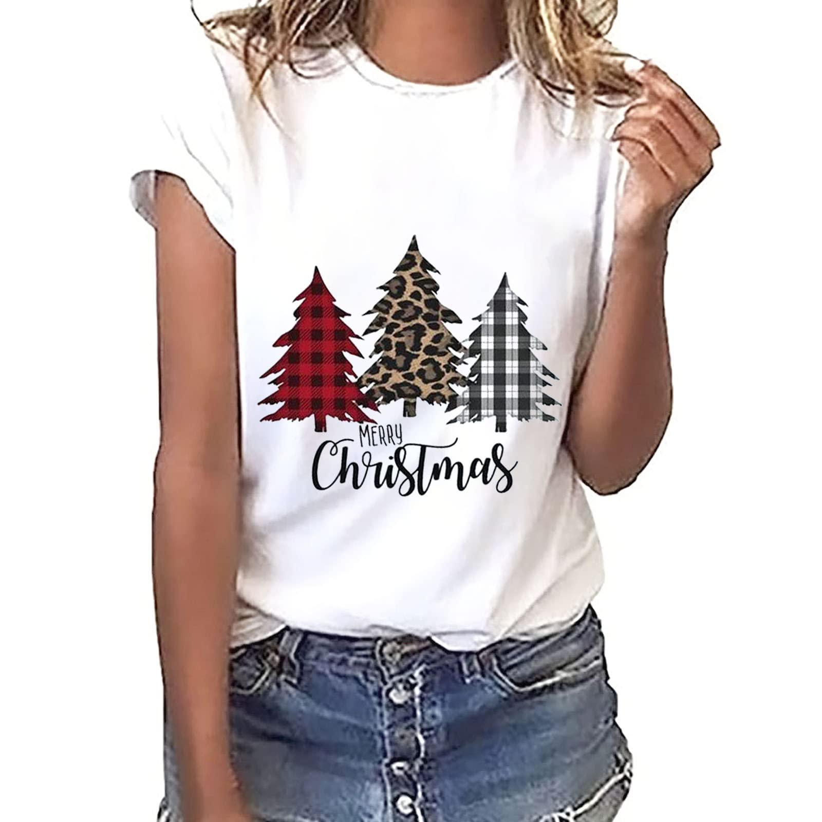 Shirt 3/4 Arm Damen Amazingi Damen T-Shirt Mit Weih Produktbild-Vorschau 4