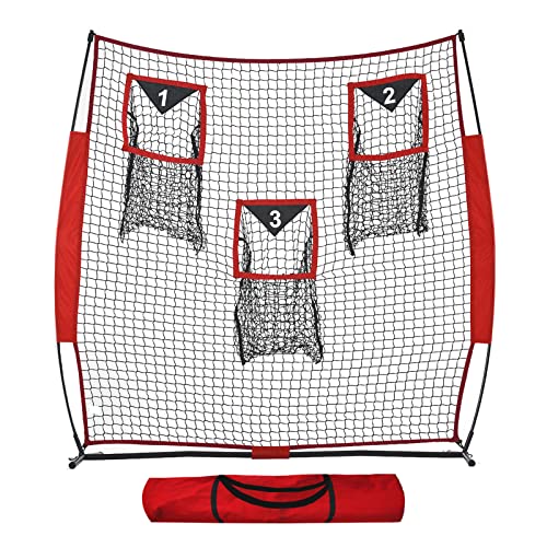 Hubble Football Throwing Net, 6X6FT Football Training Target Net, Football Accuracy Target, Football Training Equipment with A Carry Bag